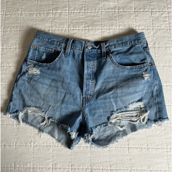 Levi’s 501 High Rise Denim Shorts - Picture 1 of 10
